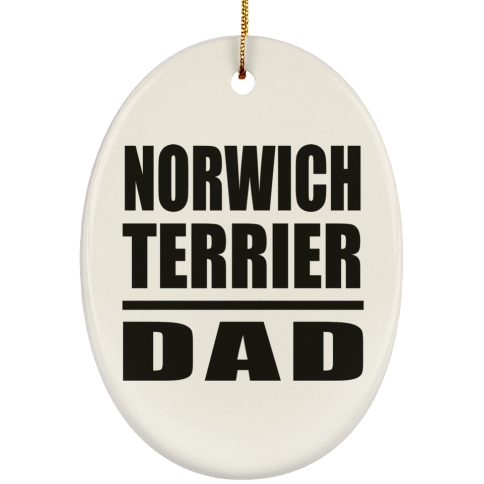 Norwich Terrier Dad - Oval Ornament