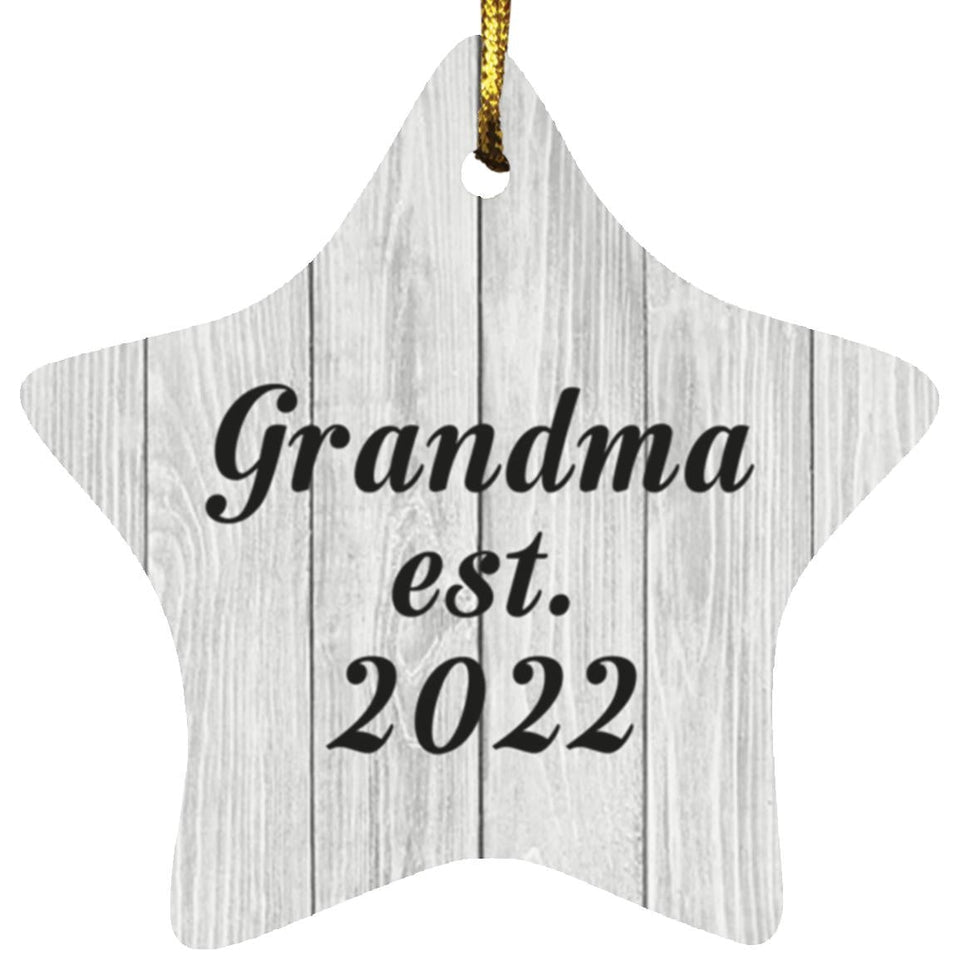 Grandma Established Est. 2022 - Star Ornament F