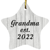 Grandma Established Est. 2022 - Star Ornament F