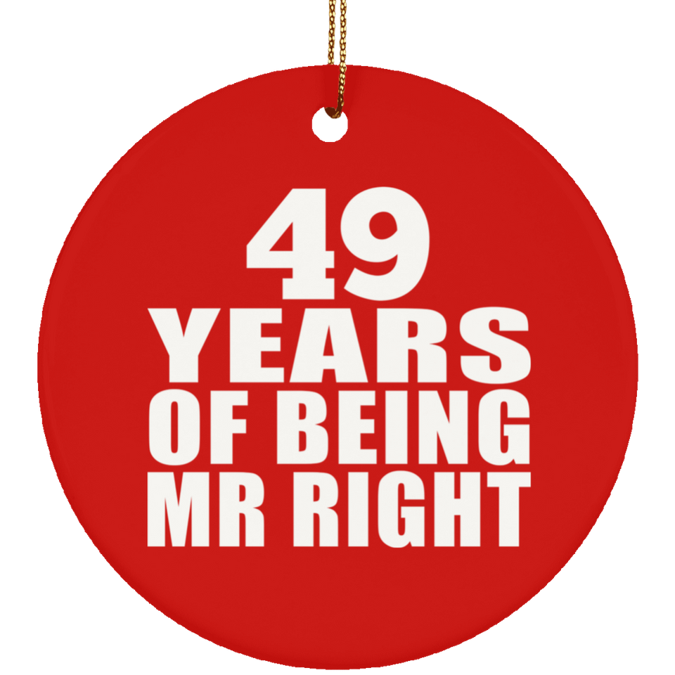 49th Anniversary 49 Years Of Being Mr Right - Circle Ornament