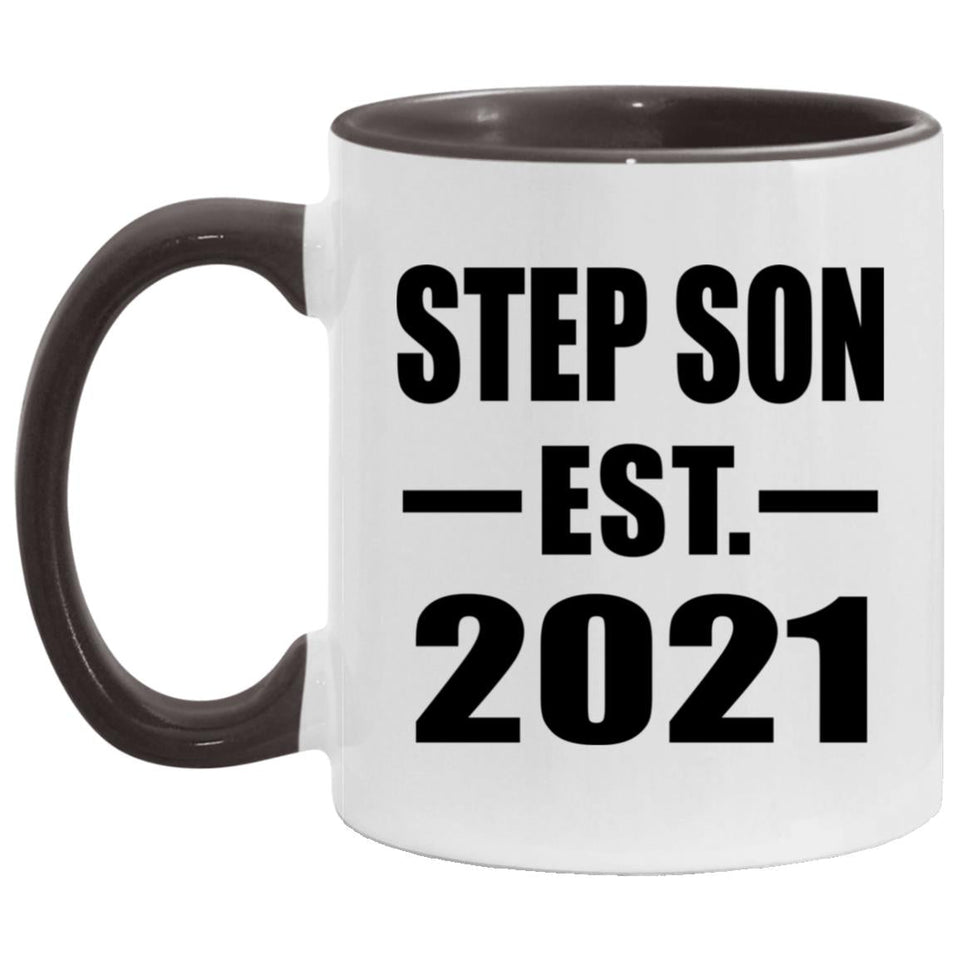 Step Son Established EST. 2021 - 11oz Accent Mug Black