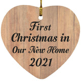 First Christmas In Our New Home 2021 - Heart Ornament C