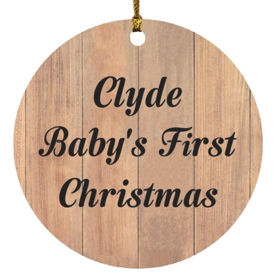 Clyde Baby's First Christmas - Circle Ornament C