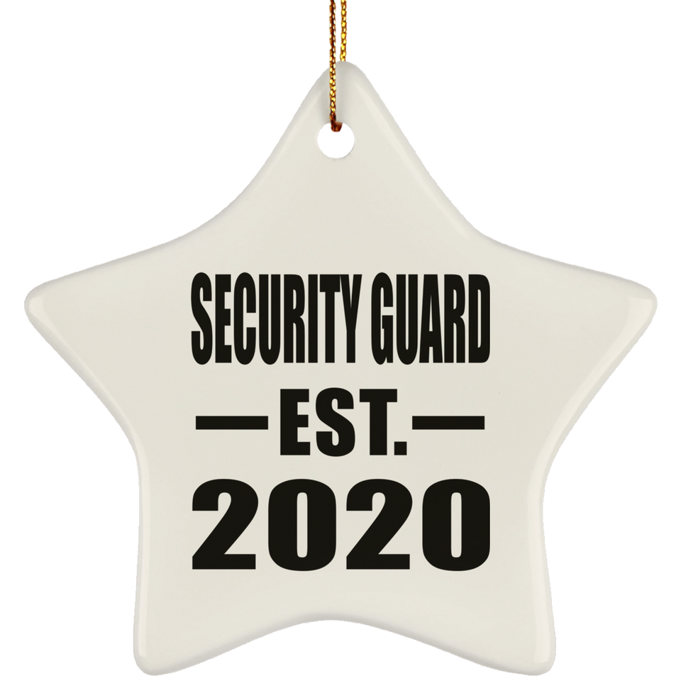 Security Guard Established EST. 2020 - Star Ornament