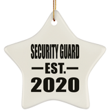 Security Guard Established EST. 2020 - Star Ornament