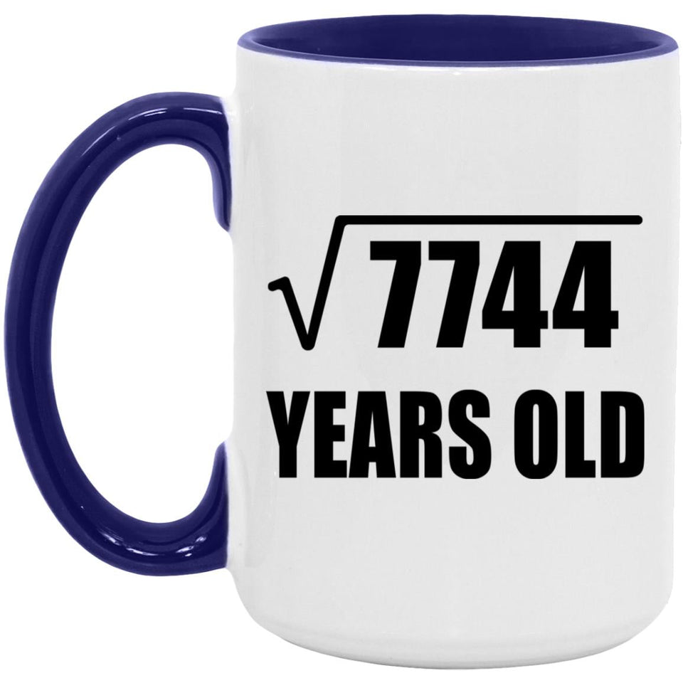 88th Birthday Square Root of 7744 Years Old - 15oz Accent Mug Purple