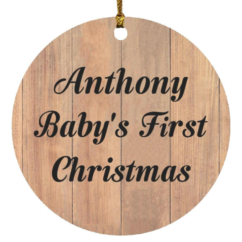 Anthony Baby's First Christmas - Circle Ornament C