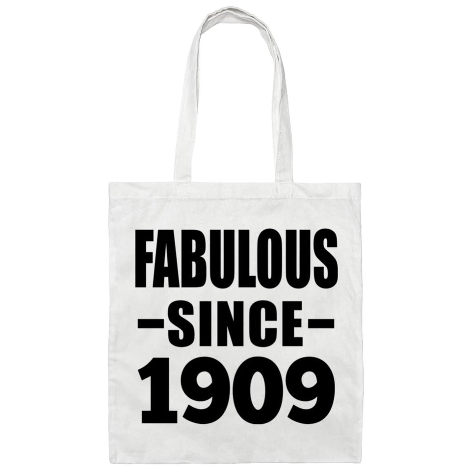 115th Birthday Fabulous Since 1909 - Tote Bag White