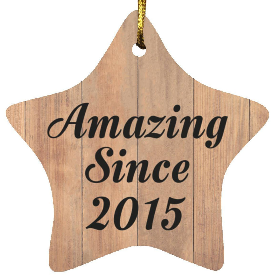 9th Birthday Amazing Since 2015 - Star Ornament C