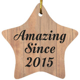 9th Birthday Amazing Since 2015 - Star Ornament C