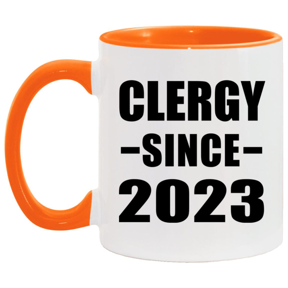 Clergy Since 2023 - 11oz Accent Mug Orange