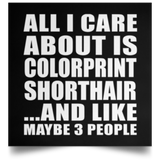 All I Care About Is Colorprint Shorthair - Poster Square