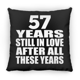57th Anniversary 57 Years Still In Love After These Years - Throw Pillow Black