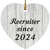Recruiter Since 2024 - Heart Ornament F
