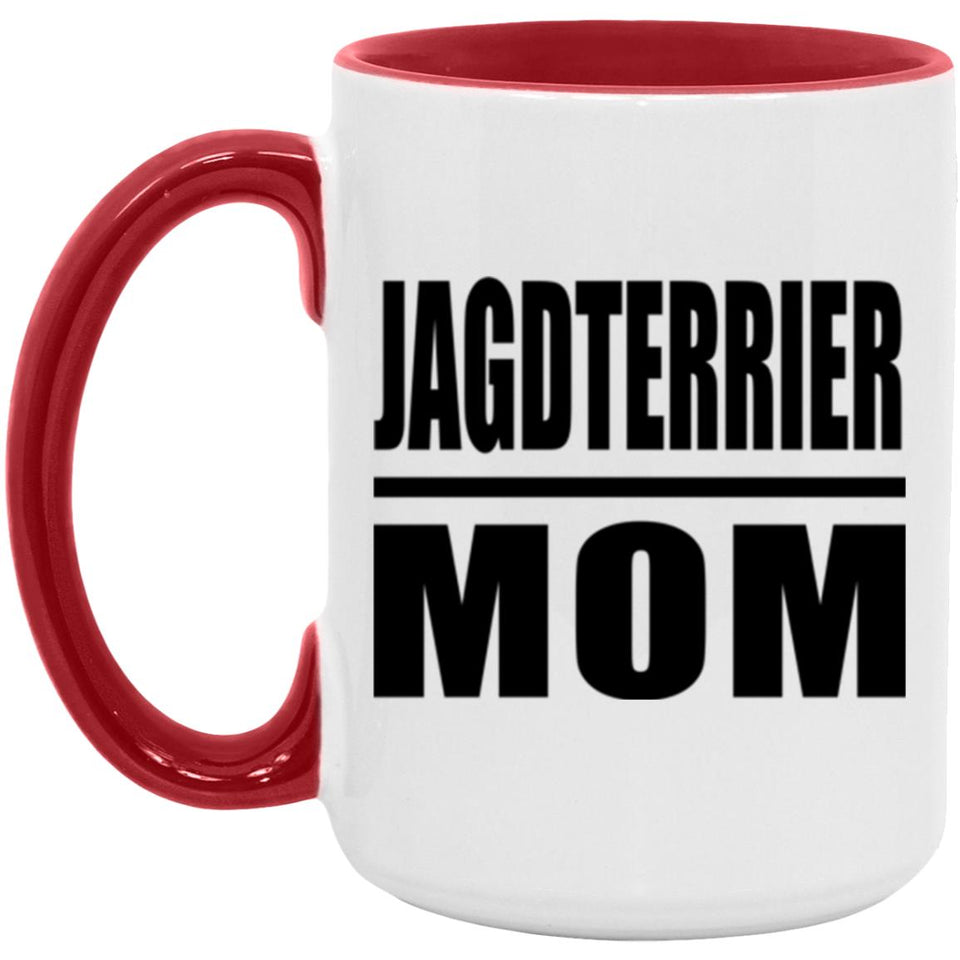 Jagdterrier Mom - 15oz Accent Mug Red