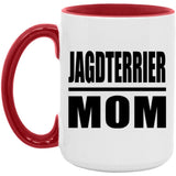 Jagdterrier Mom - 15oz Accent Mug Red