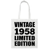 66th Birthday Vintage 1958 Limited Edition - Tote Bag White