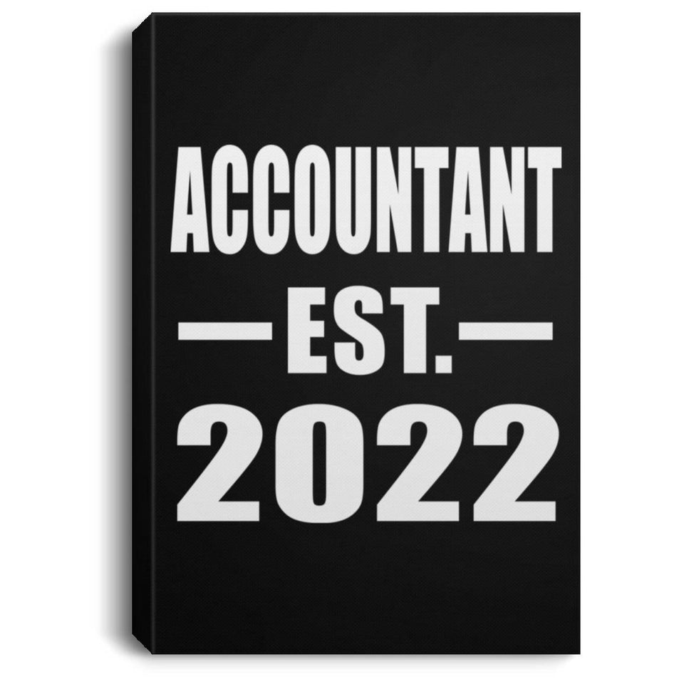 Accountant Established EST. 2022 - Canvas Portrait