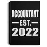 Accountant Established EST. 2022 - Canvas Portrait