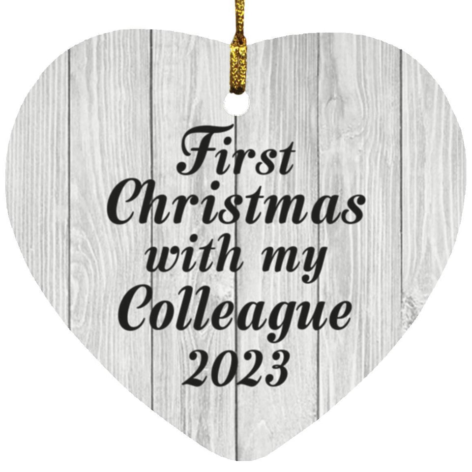 First Christmas With My Colleague 2023 - Heart Ornament F