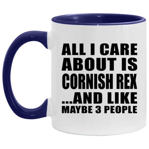 All I Care About Is Cornish Rex - 11oz Accent Mug Purple