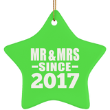 7th Anniversary Mr & Mrs Since 2017 - Star Ornament