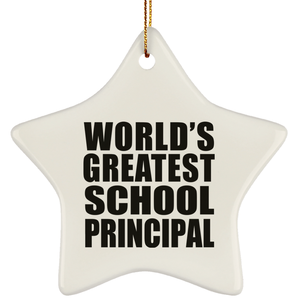 World's Greatest School Principal - Star Ornament