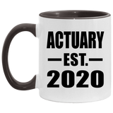 Actuary Established EST. 2020 - 11oz Accent Mug Black
