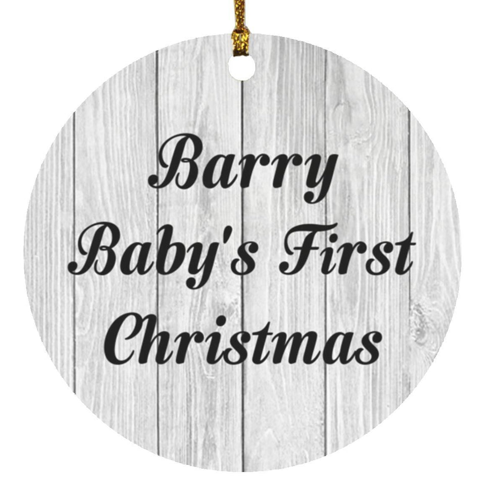 Barry Baby's First Christmas - Circle Ornament F