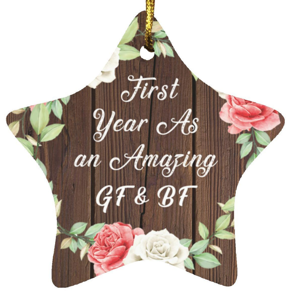 First Year As An Amazing GF & BF - Star Ornament A