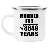 93rd Anniversary Married For Square Root of 8649 Years - 12oz Camping Mug