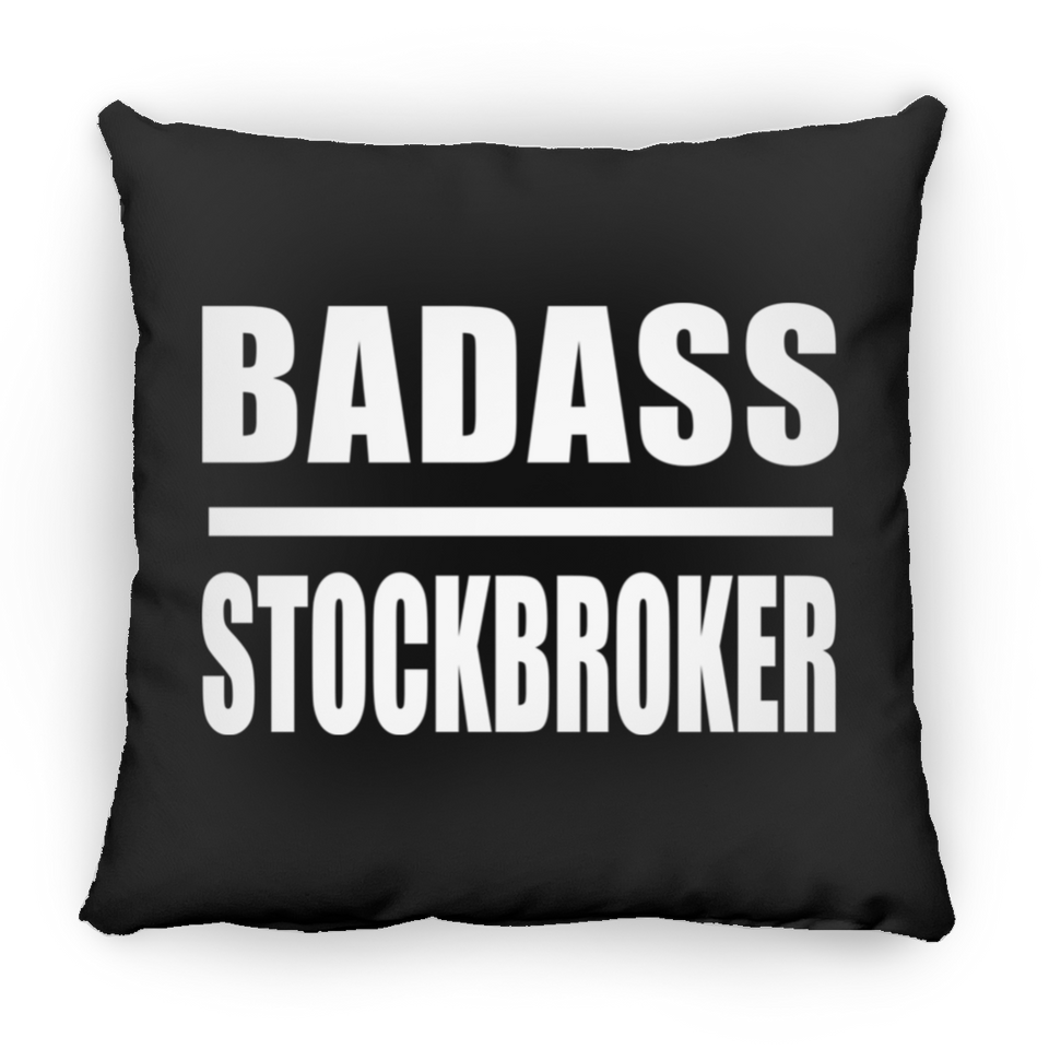 Badass Stockbroker - Throw Pillow Black