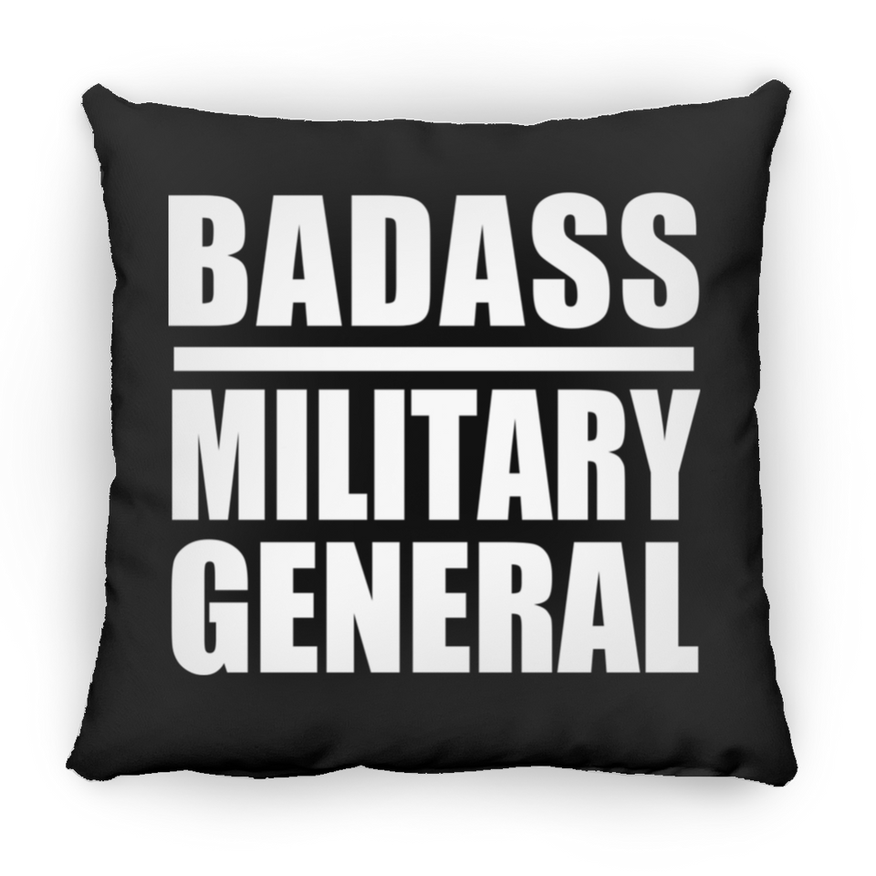Badass Military General - Throw Pillow Black