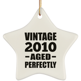 14th Birthday Vintage 2010 Aged Perfectly - Star Ornament