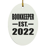 Bookkeeper Established EST. 2022 - Oval Ornament
