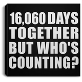 44th Anniversary 16,060 Days Together But Who's Counting - Canvas Square