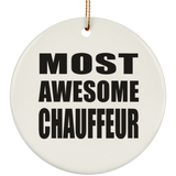 Most Awesome Chauffeur - Circle Ornament