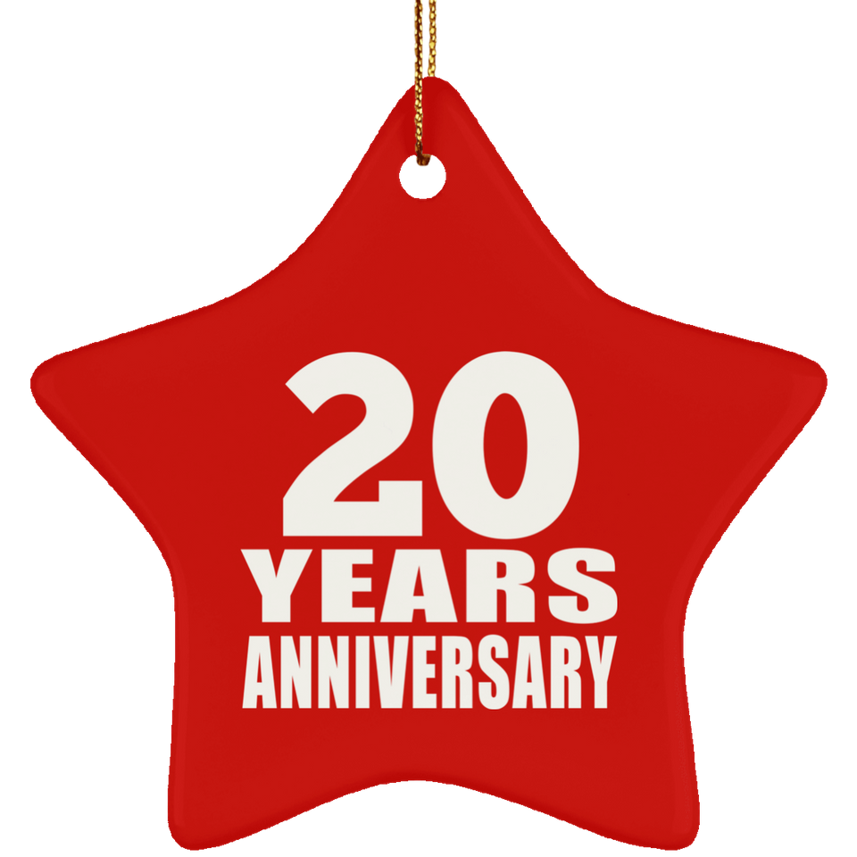 20th Anniversary 20 Years - Star Ornament