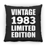 41st Birthday Vintage 1983 Limited Edition - Throw Pillow Black