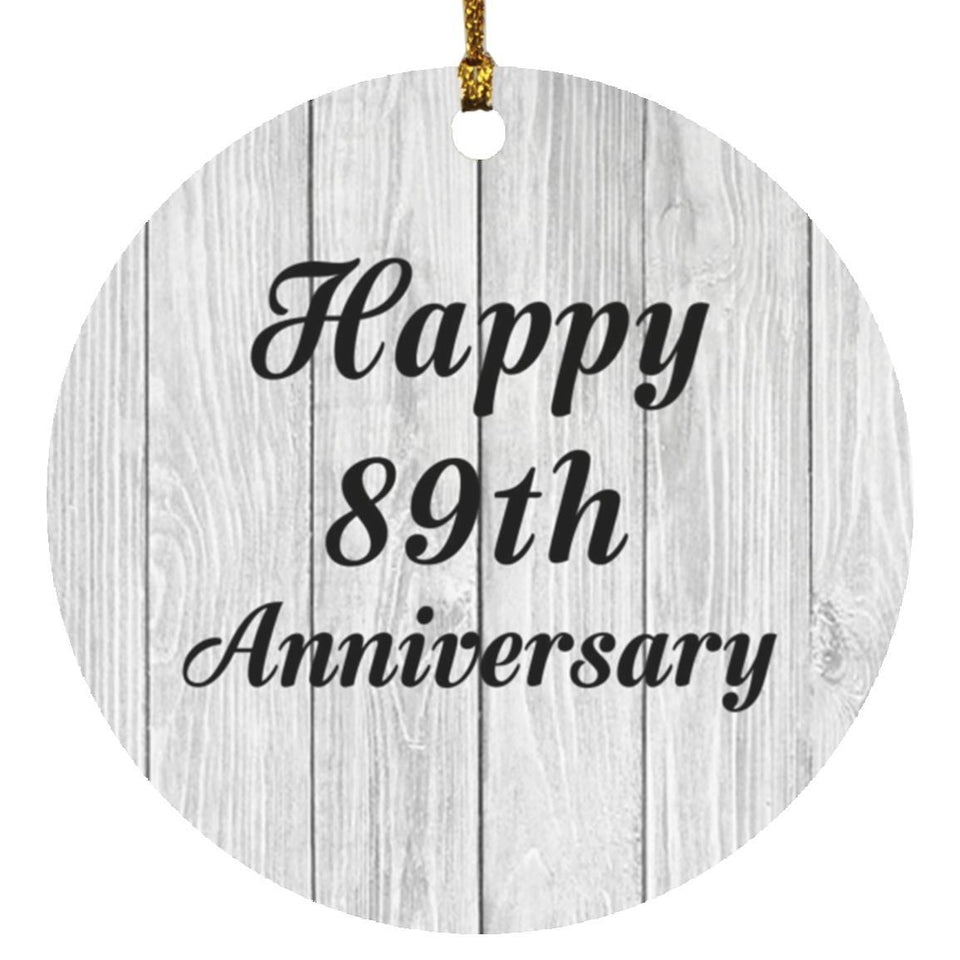 Happy 89th Anniversary - Circle Ornament F