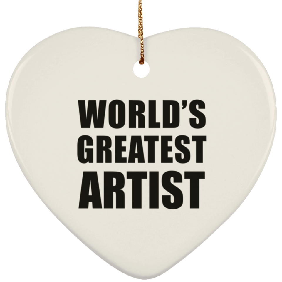 World's Greatest Artist - Heart Ornament