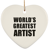 World's Greatest Artist - Heart Ornament