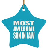 Most Awesome Son In Law - Star Ornament