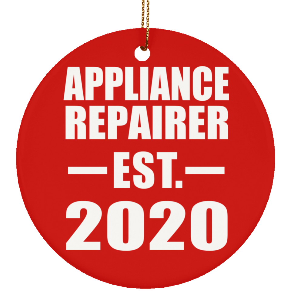 Appliance Repairer Established EST. 2020 - Circle Ornament