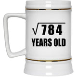 28th Birthday Square Root of 784 Years Old - Beer Stein