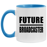 Future Broadcaster - 11oz Accent Mug Blue