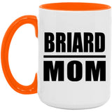 Briard Mom - 15oz Accent Mug Orange