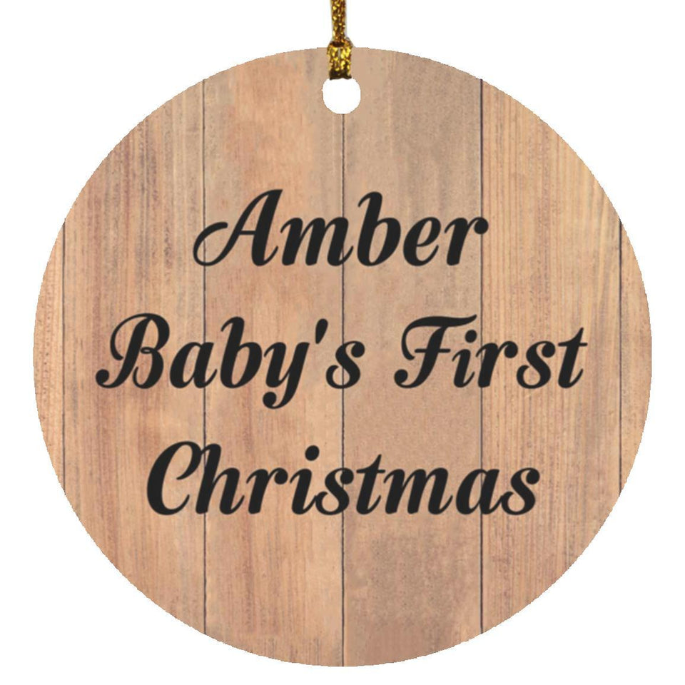 Amber Baby's First Christmas - Circle Ornament C