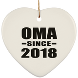 Oma Since 2018 - Heart Ornament