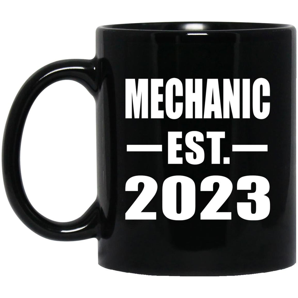 Mechanic Established EST. 2023 - 11oz Coffee Mug Black